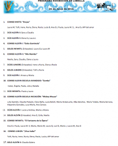 Orden de Salida exhibición Sincro Librilla